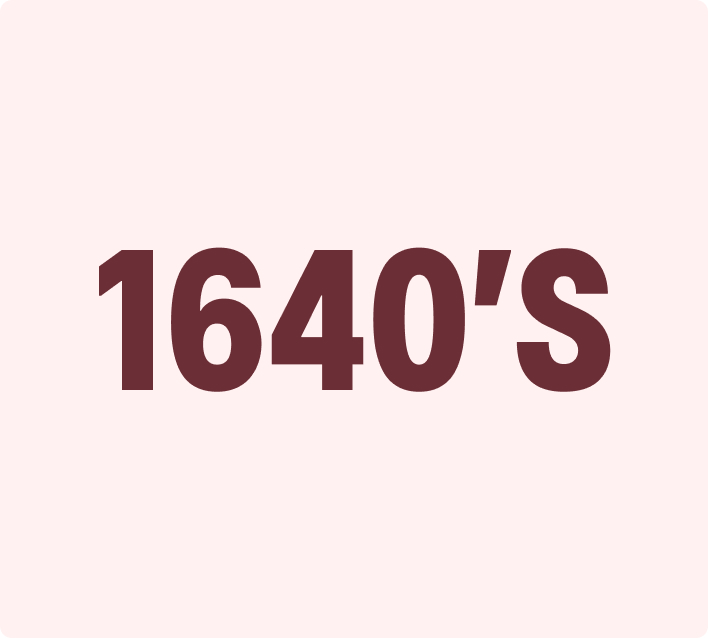 The image displays the text 1640's on a light-colored background.