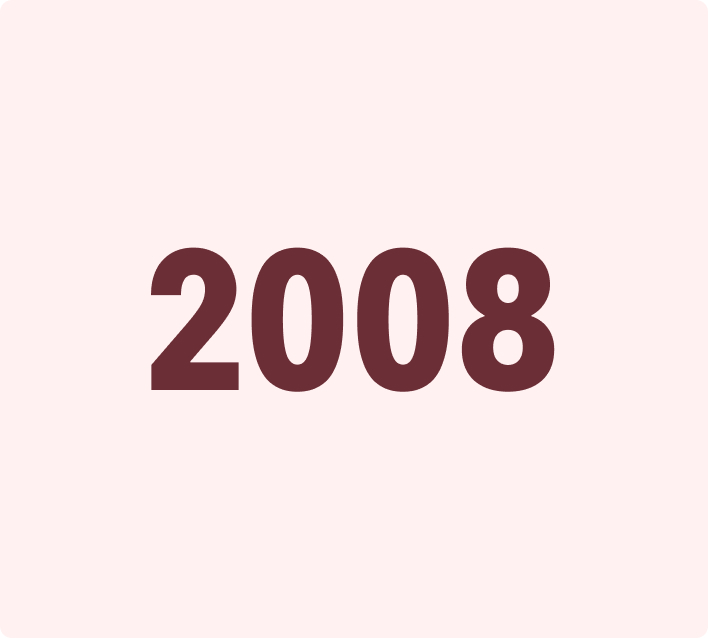 The image shows the number 2008 on a plain background.